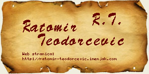 Ratomir Teodorčević vizit kartica